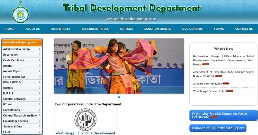 Tribal Development Department of West Bengal - adibasikalyan.gov.in