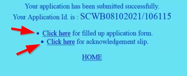 WB Cast Certificate Application Acknowledgement Slip Download