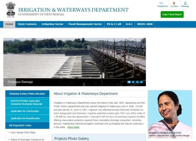 Irrigation and Waterway Department of West Bengal wbiwd.gov.in