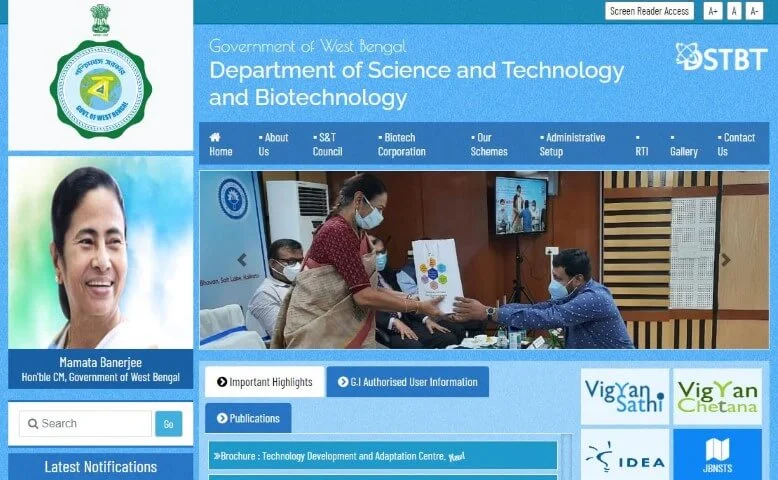 Science and Technology and Biotechnology Department of West Bengal - dstbt.bangla.gov.in