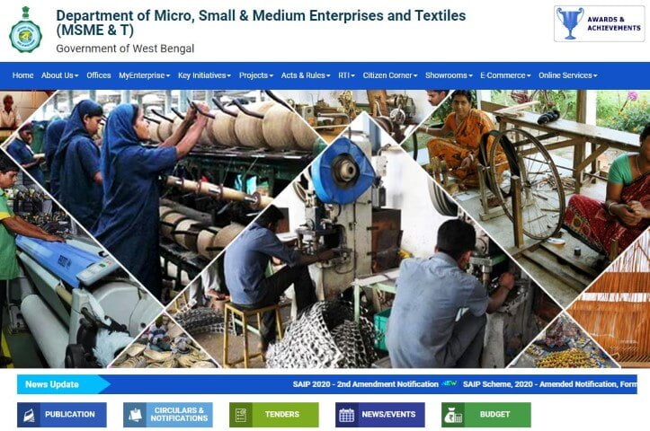 Micro Small and Medium Enterprises and Textile Department of West Bengal wbmsmet.gov.in